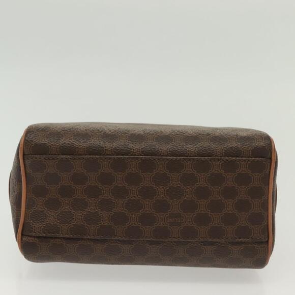 CELINE Macadam Canvas Mini Hand Bag Pvc Leather Brown Gold - Picture 9 of 12